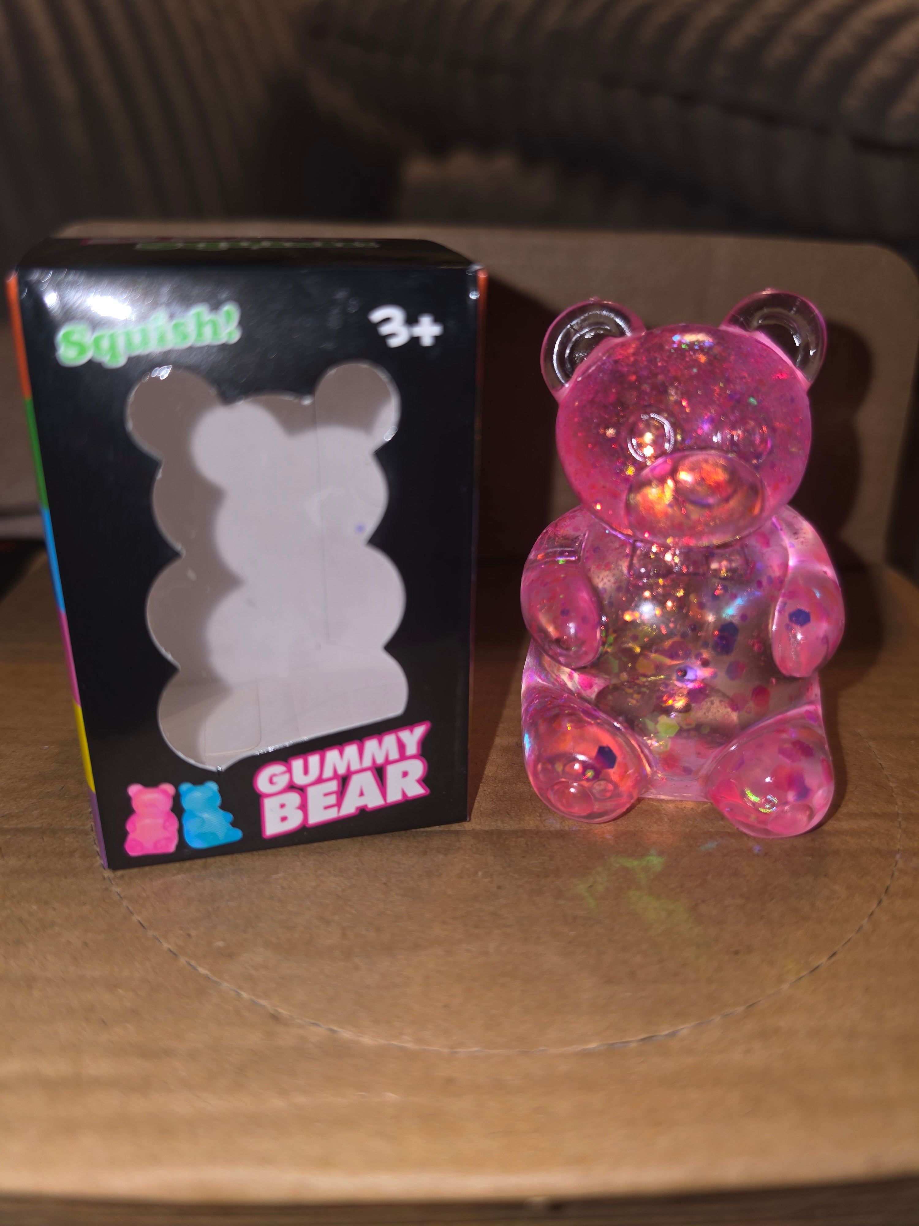 Gummy bear squishy glitter