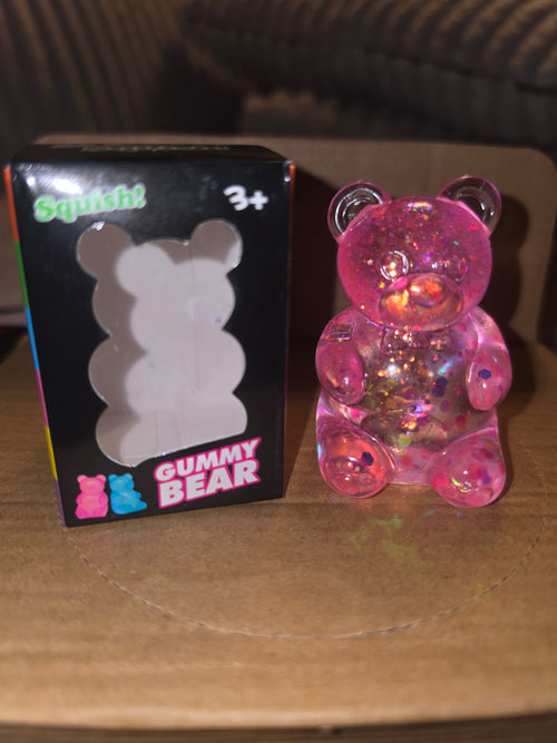 Gummy bear squishy glitter